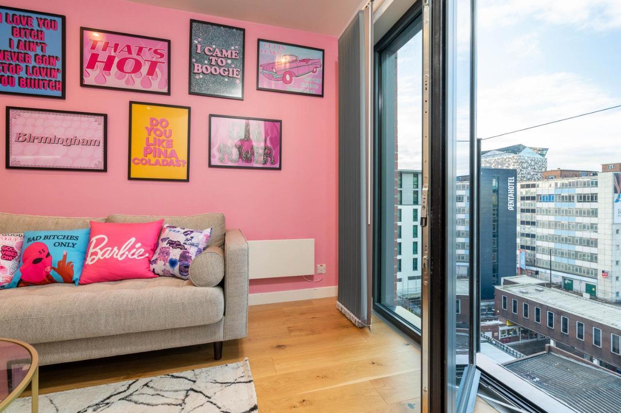 Maevela Apartments ☆ Pink Luxury Apartment With Balcony - Birmingham City Centre - 5 Min Walk From Bullring, Cube, Mailbox, New Street Station - Free Netflix & Wifi 外观 照片